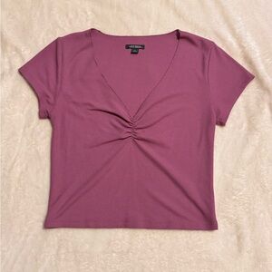Wild Fable Size Med (runs small) Short Sleeve, Dusty rose, waffle texture top.